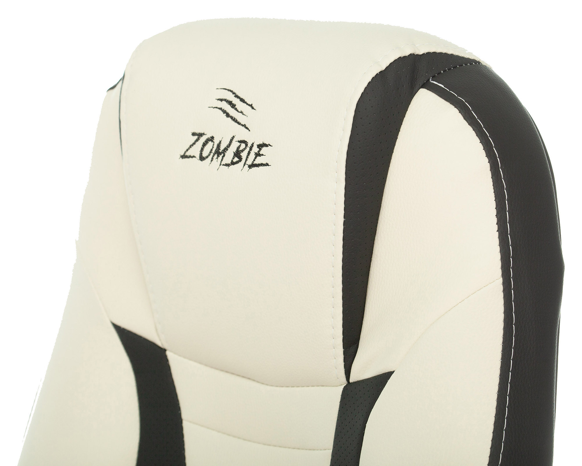 Кресло игровое Zombie 8, обивка: эко.кожа, цвет: белый/черный (ZOMBIE 8 WHITE) от магазина Buro.store