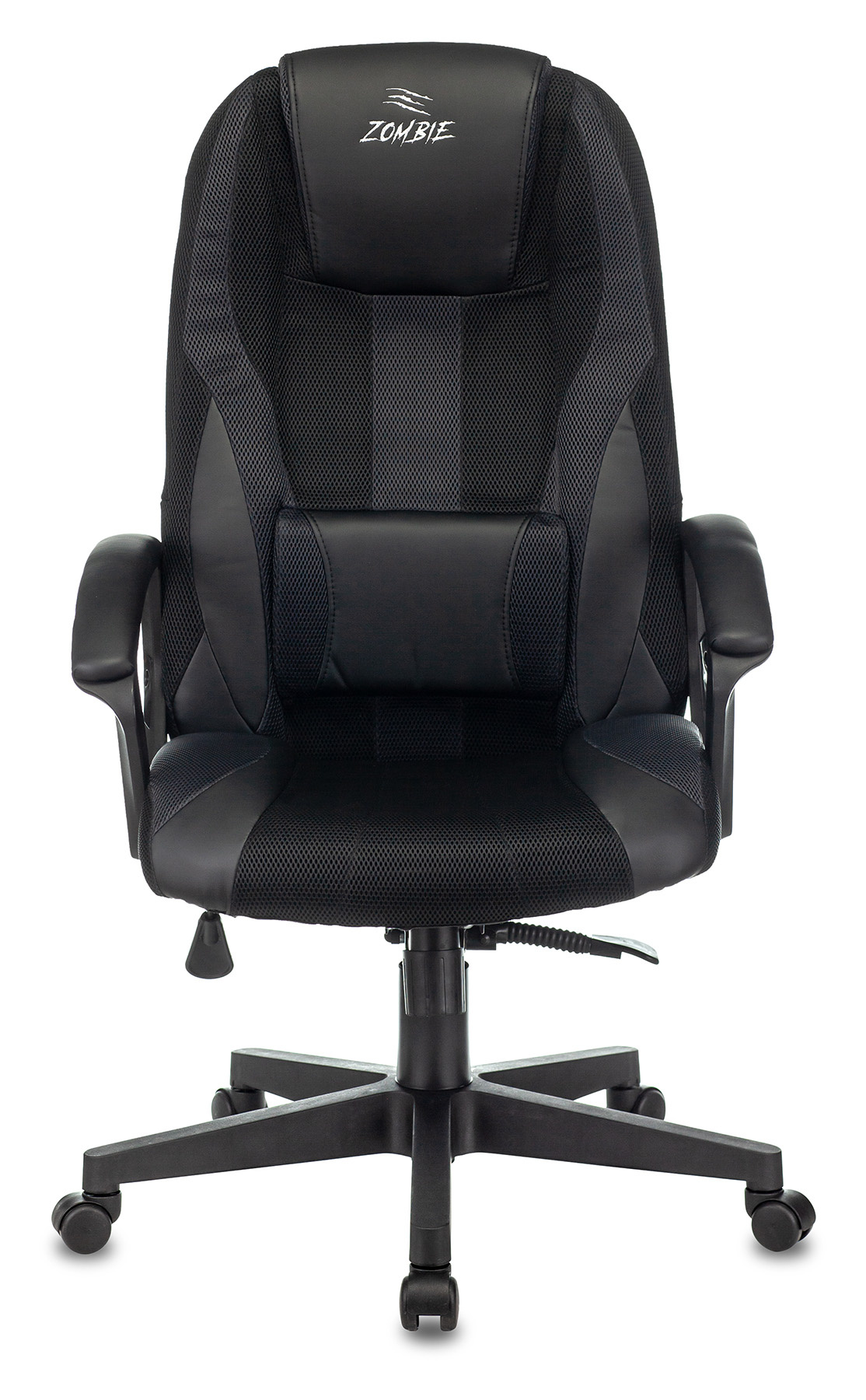 Кресло игровое Zombie 9, обивка: ткань/экокожа, цвет: черный/серый (ZOMBIE 9 BLACK) от магазина Buro.store