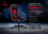 Кресло игровое Zombie 9, обивка: ткань/экокожа, цвет: черный/красный (ZOMBIE 9 RED) от магазина Buro.store
