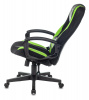 Кресло игровое Zombie 9, обивка: ткань/экокожа, цвет: черный/салатовый (ZOMBIE 9 GREEN) от магазина Buro.store