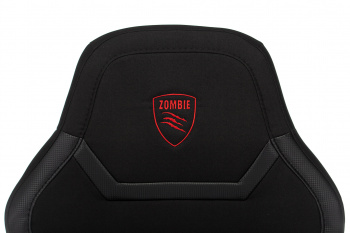 Кресло игровое Zombie 10, обивка: ткань/экокожа, цвет: черный (ZOMBIE 10 BLACK)