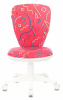 Кресло детское Бюрократ KD-W10, обивка: ткань, цвет: малиновый (KD-W10/STICK-PINK) от магазина Buro.store