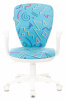 Кресло детское Бюрократ KD-W10AXSN, обивка: ткань, цвет: голубой (KD-W10AXSN/STICK-BL) от магазина Buro.store