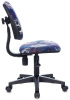 Кресло детское Бюрократ KD-4, обивка: ткань, цвет: синий, рисунок космопузики (KD-4/COSMO) от магазина Buro.store