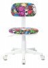 Кресло детское Бюрократ CH-W201NX, обивка: ткань, цвет: мультиколор, рисунок маскарад (CH-W201NX/MASKARAD)