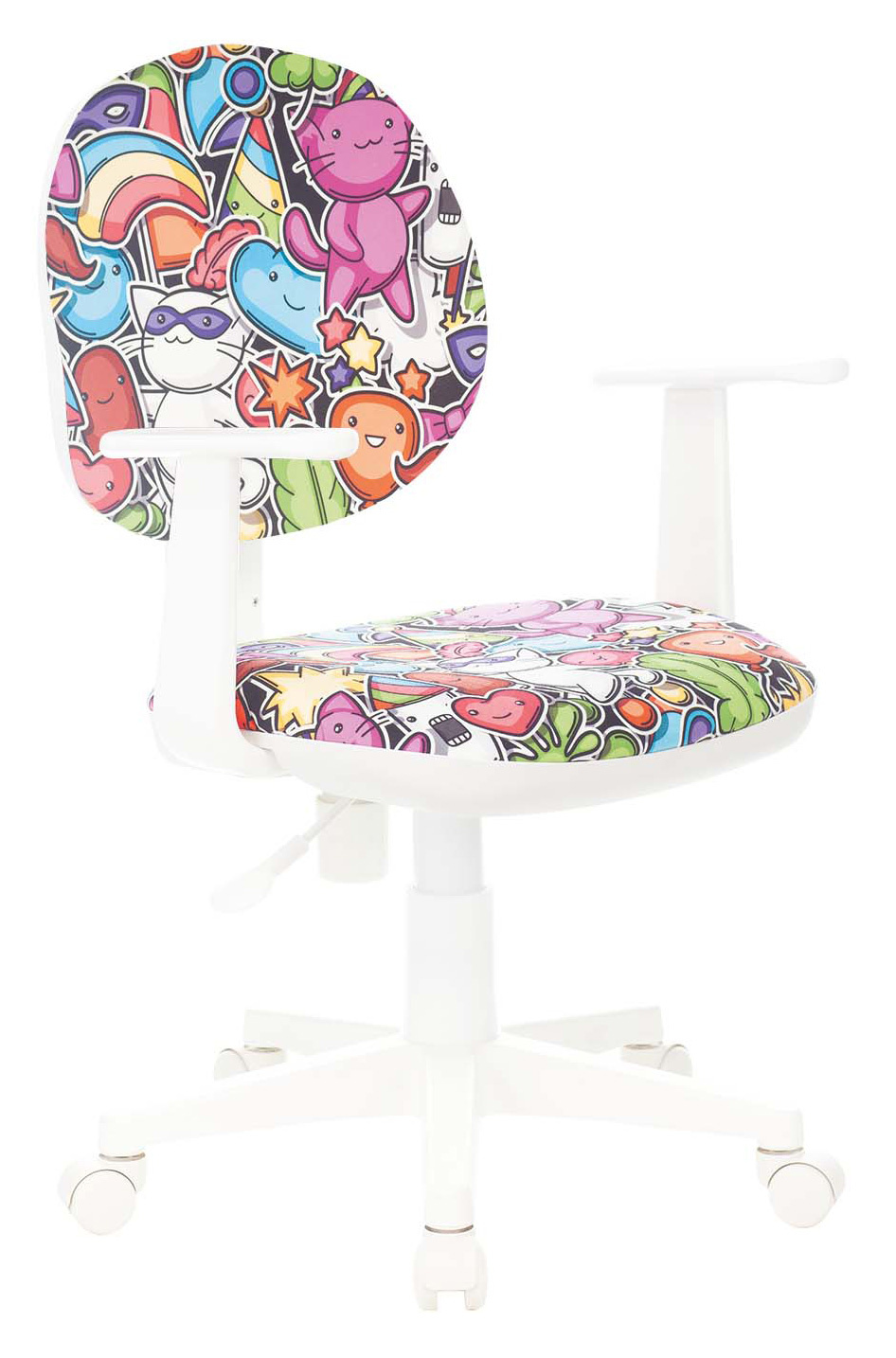 Кресло детское Бюрократ CH-W356AXSN, обивка: ткань, цвет: мультиколор, рисунок маскарад (CH-W356AXSN/MASKARAD) от магазина Buro.store