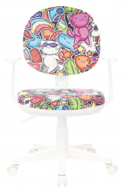 Кресло детское Бюрократ CH-W356AXSN, обивка: ткань, цвет: мультиколор, рисунок маскарад (CH-W356AXSN/MASKARAD)