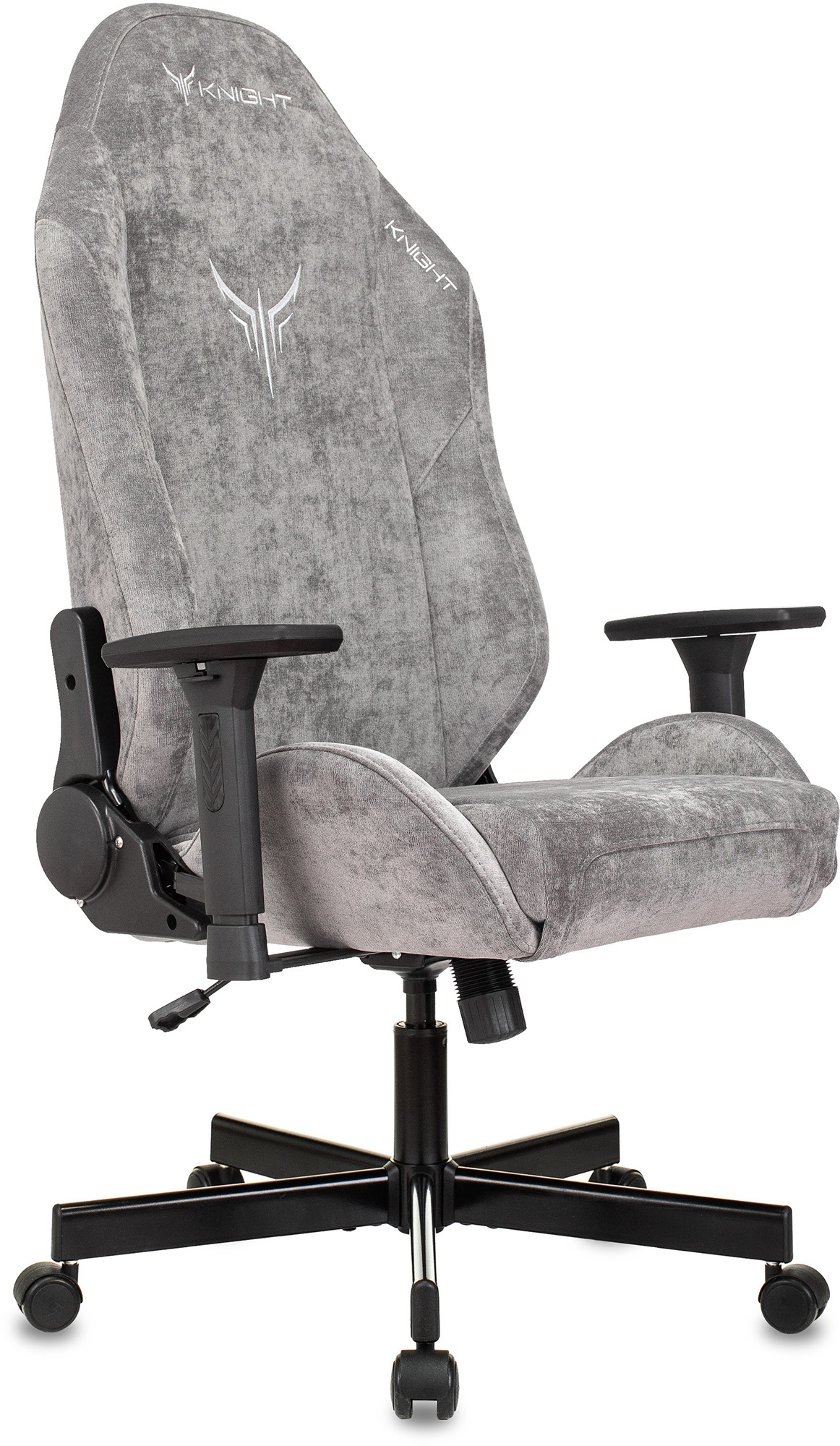 Кресло игровое Knight N1, обивка: ткань, цвет: серый (KNIGHT N1 GREY) от магазина Buro.store