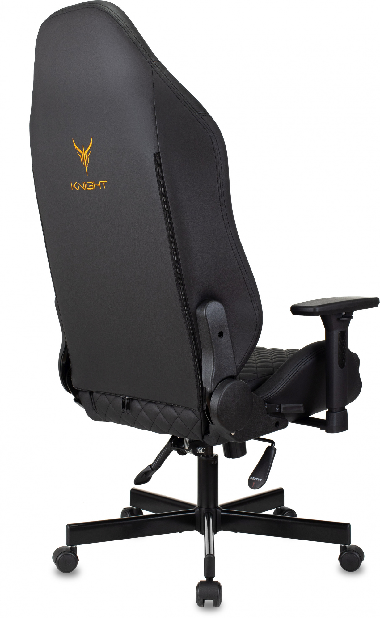 Кресло игровое Knight Rampart, обивка: эко.кожа, цвет: черный, рисунок ромбик (KNIGHT RAMPART) от магазина Buro.store