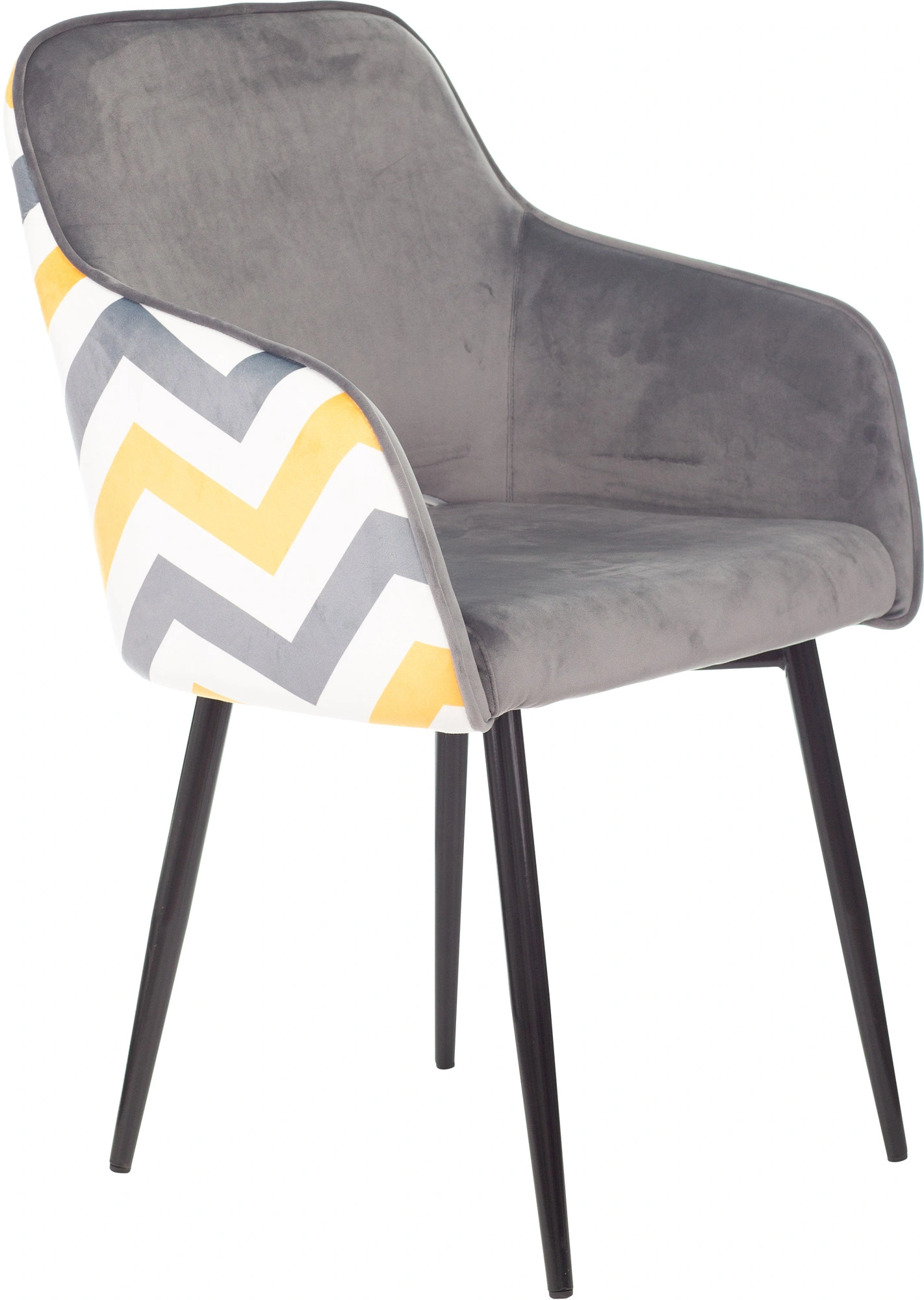 Кресло Бюрократ CH-380F, обивка: ткань, цвет: серая жемчужина, рисунок зигзаг (CH-380F/ZIG/GR-YELL) от магазина Buro.store