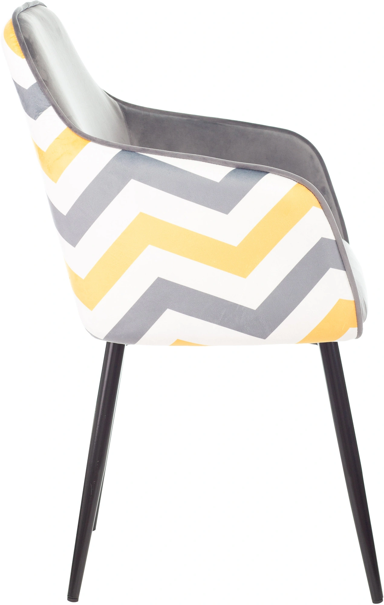 Кресло Бюрократ CH-380F, обивка: ткань, цвет: серая жемчужина, рисунок зигзаг (CH-380F/ZIG/GR-YELL) от магазина Buro.store