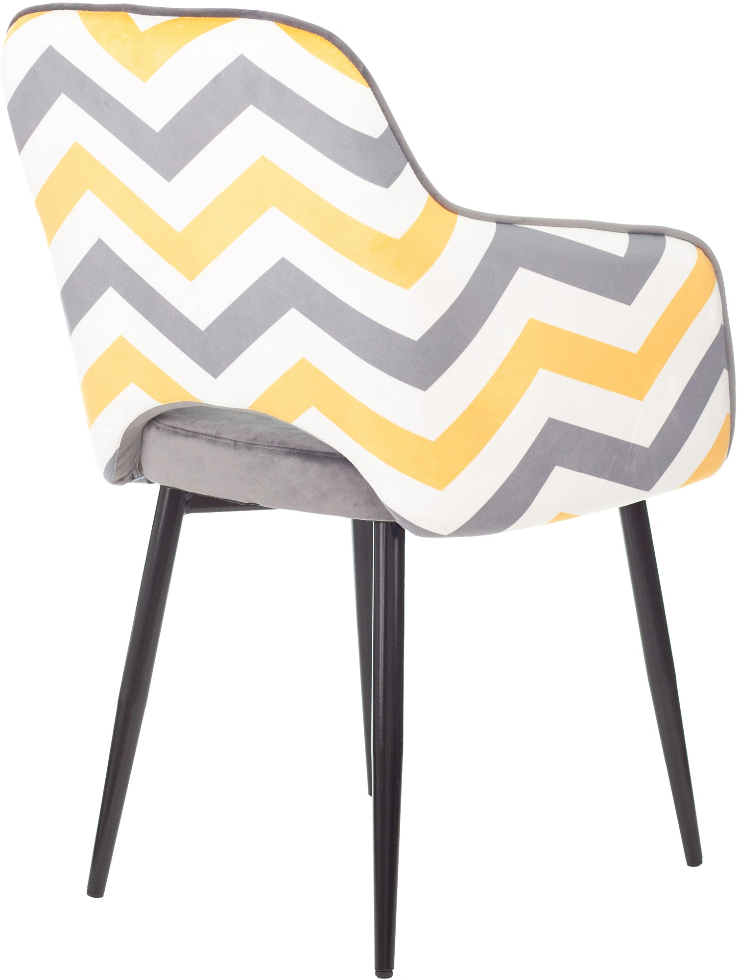 Кресло Бюрократ CH-380F, обивка: ткань, цвет: серая жемчужина, рисунок зигзаг (CH-380F/ZIG/GR-YELL) от магазина Buro.store