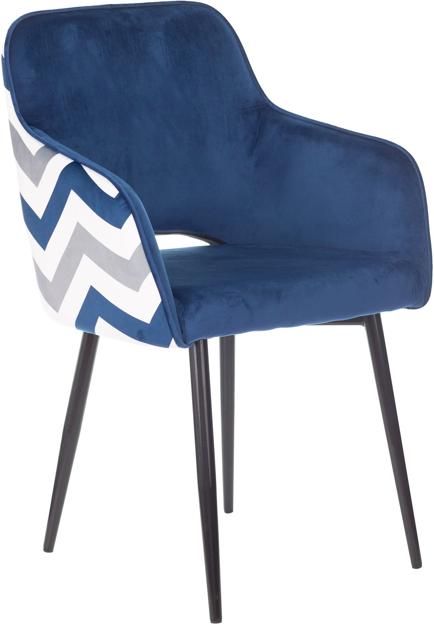 Кресло Бюрократ CH-380F, обивка: ткань, цвет: сапфировый, рисунок зигзаг (CH-380F/ZIG/BLUE) от магазина Buro.store