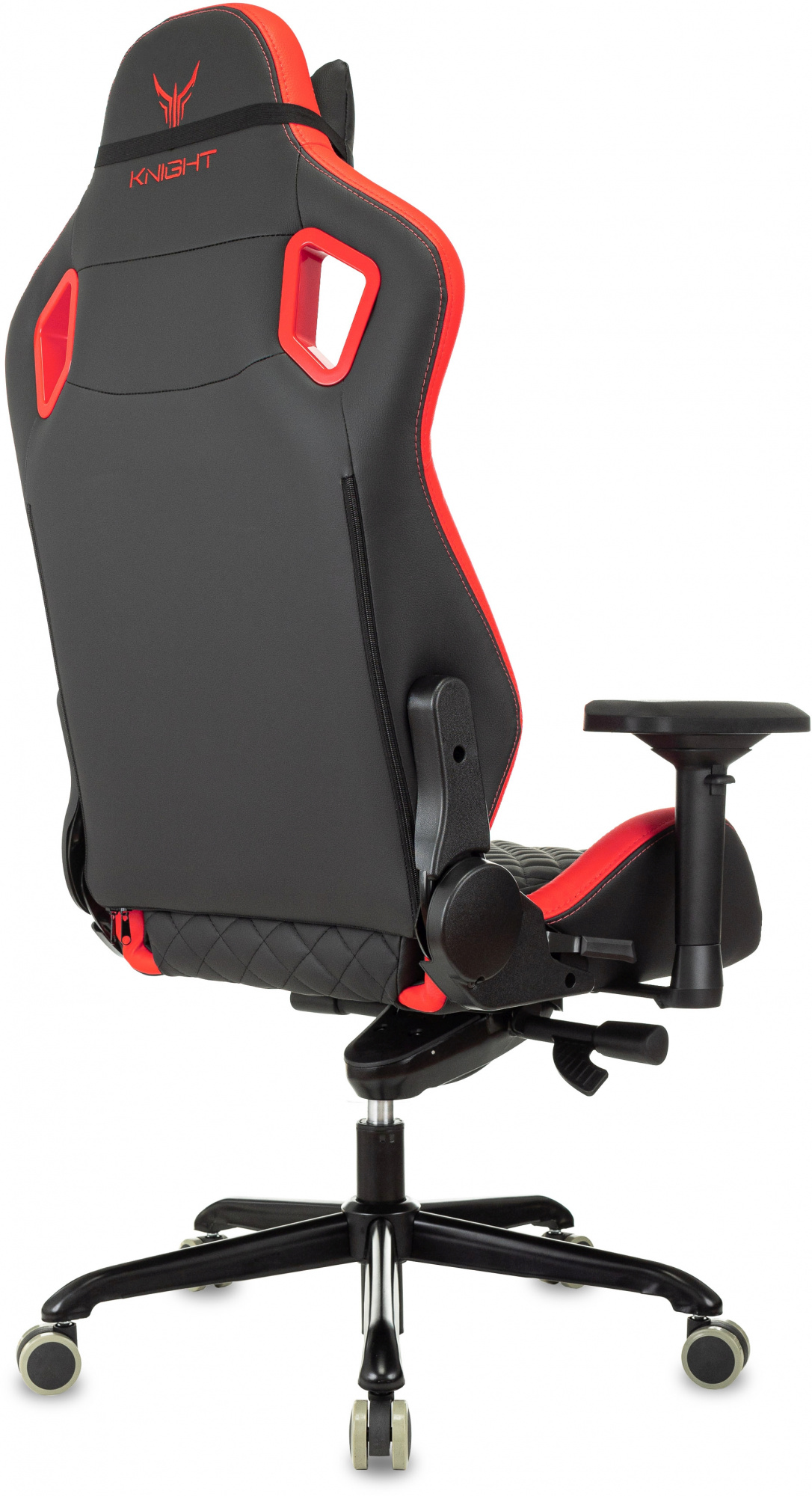 Кресло игровое Knight Titan, обивка: эко.кожа, цвет: черный/красный, рисунок ромбик (KNIGHT TITAN BR) от магазина Buro.store