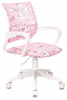 Кресло детское Бюрократ BUROKIDS 1 W, обивка: ткань, цвет: розовый, рисунок единороги