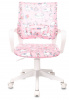 Кресло детское Бюрократ BUROKIDS 1 W, обивка: ткань, цвет: розовый, рисунок единороги (BUROKIDS 1 W-UNICORN) от магазина Buro.store
