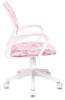 Кресло детское Бюрократ BUROKIDS 1 W, обивка: ткань, цвет: розовый, рисунок единороги