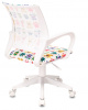 Кресло детское Бюрократ BUROKIDS 1 W, обивка: ткань, цвет: белый, рисунок монстры (BUROKIDS 1 W-MONSTER) от магазина Buro.store
