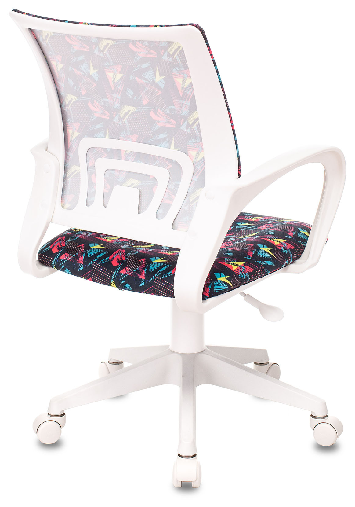 Кресло детское Бюрократ BUROKIDS 1 W, обивка: ткань, цвет: мультиколор, рисунок геометрия (BUROKIDS 1 W-GEOMET) от магазина Buro.store