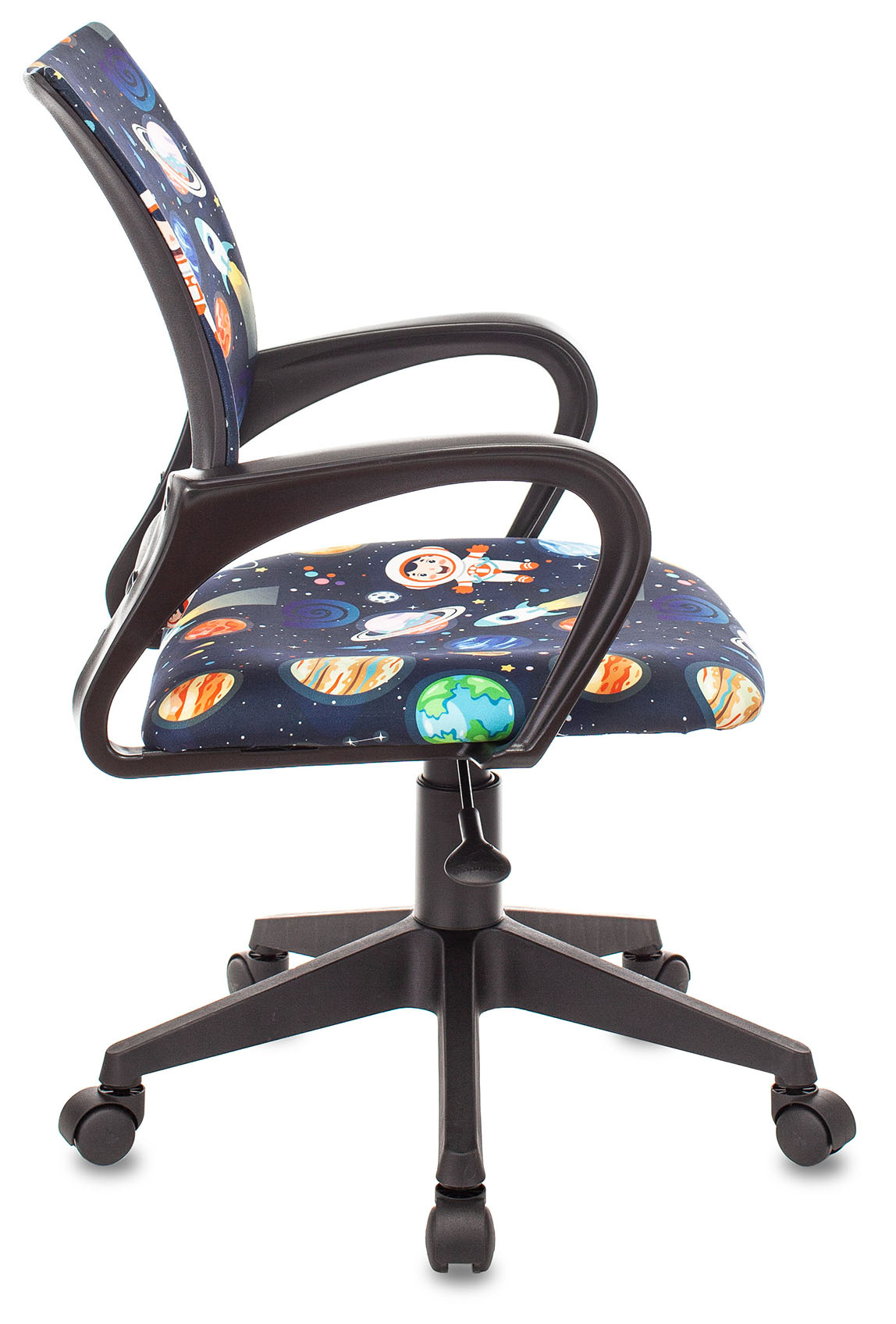 Кресло детское Бюрократ BUROKIDS 1, обивка: ткань, цвет: темно-синий, рисунок космонавт (BUROKIDS 1 SPACEMAN) от магазина Buro.store