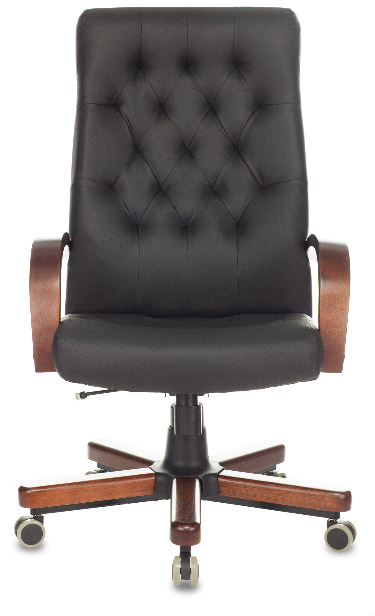 Кресло руководителя Бюрократ T-9928WALNUT/ECO, обивка: эко.кожа, цвет: черный (T-9928WALNUT/ECO-B) от магазина Buro.store