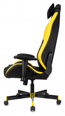 Кресло игровое Knight Neon, обивка: эко.кожа, цвет: черный/желтый, рисунок соты (KNIGHT NEON YELLOW)