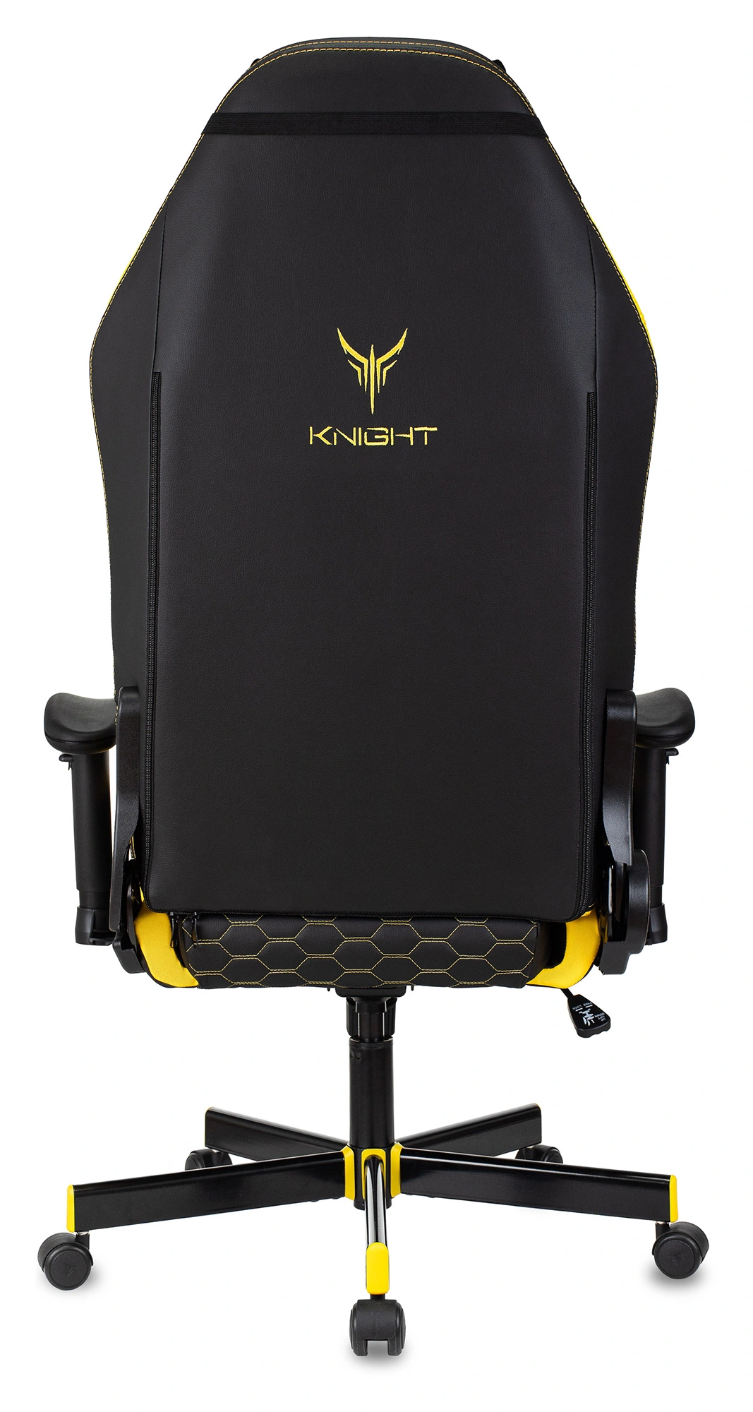 Кресло игровое Knight Neon, обивка: экокожа, цвет: черный/желтый, рисунок соты (KNIGHT NEON YELLOW) от магазина Buro.store