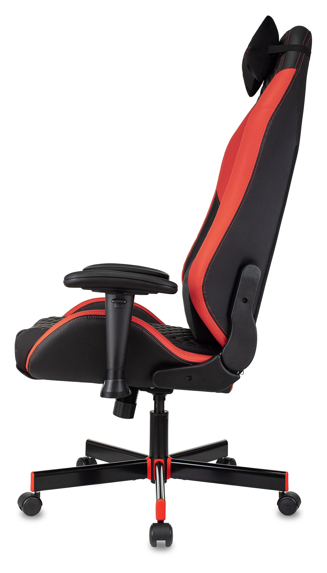 Кресло игровое Knight Neon, обивка: экокожа, цвет: черный/красный, рисунок соты (KNIGHT NEON RED) от магазина Buro.store