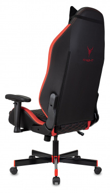Кресло игровое Knight Neon, обивка: эко.кожа, цвет: черный/красный, рисунок соты (KNIGHT NEON RED)