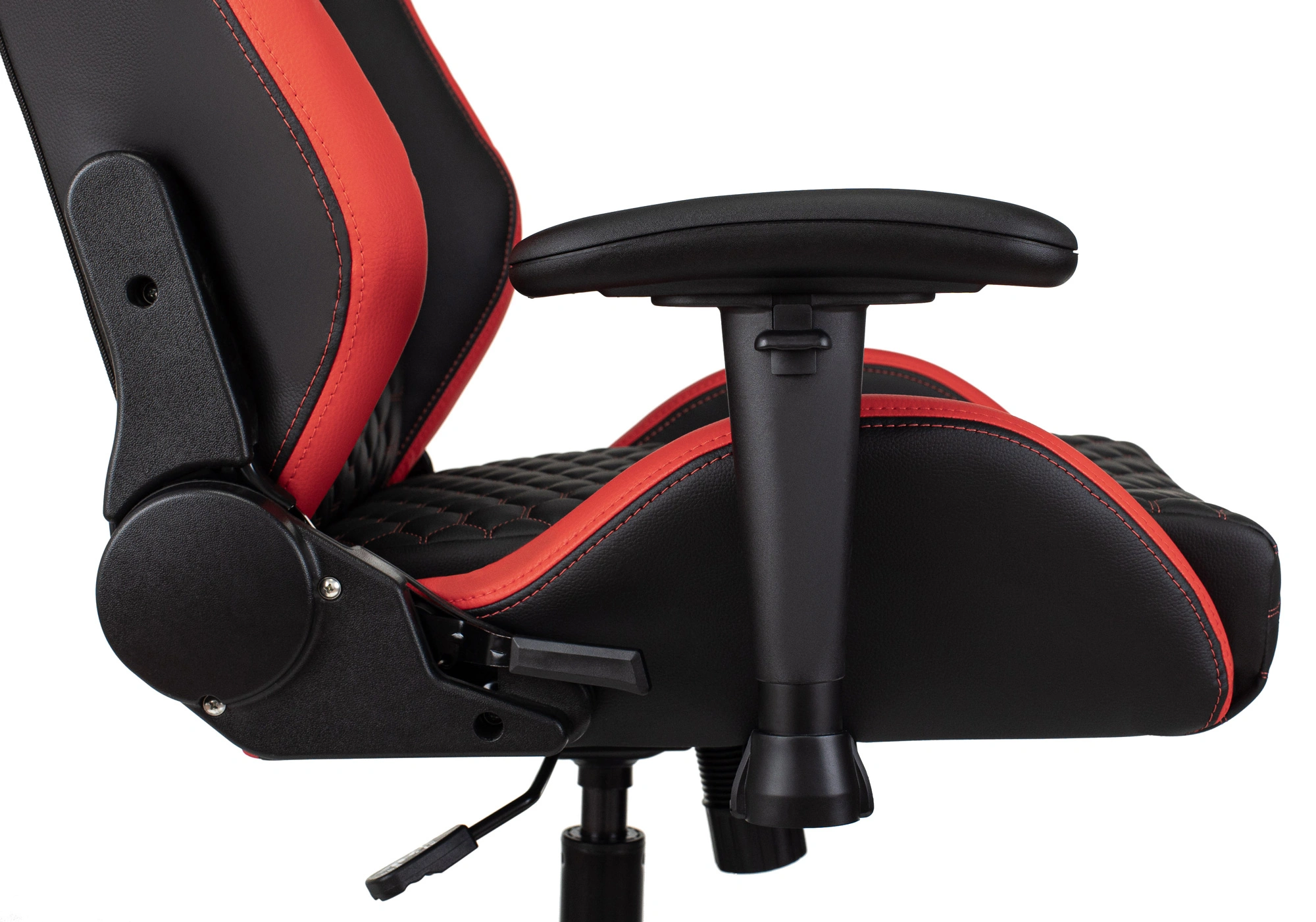 Кресло игровое Knight Neon, обивка: экокожа, цвет: черный/красный, рисунок соты (KNIGHT NEON RED) от магазина Buro.store