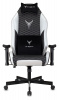 Кресло игровое Knight Neon, обивка: эко.кожа, цвет: черный/серебряный, рисунок соты (KNIGHT NEON SILVER)