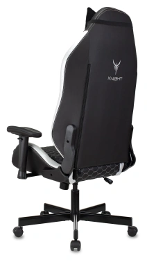 Кресло игровое Knight Neon, обивка: экокожа, цвет: черный/серебряный, рисунок соты (KNIGHT NEON SILVER)