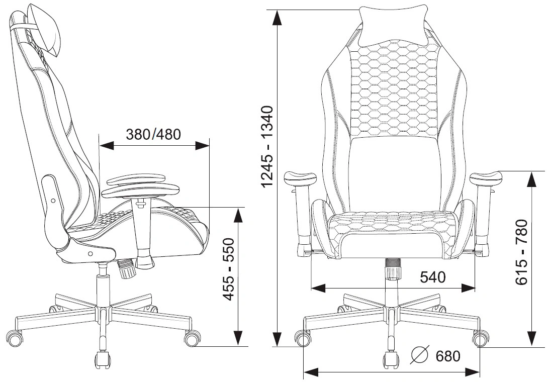 Кресло игровое Knight Neon, обивка: экокожа, цвет: черный/серебряный, рисунок соты (KNIGHT NEON SILVER) от магазина Buro.store