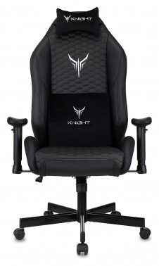 Кресло игровое Knight Neon, обивка: эко.кожа, цвет: черный, рисунок соты (KNIGHT NEON CARBON)