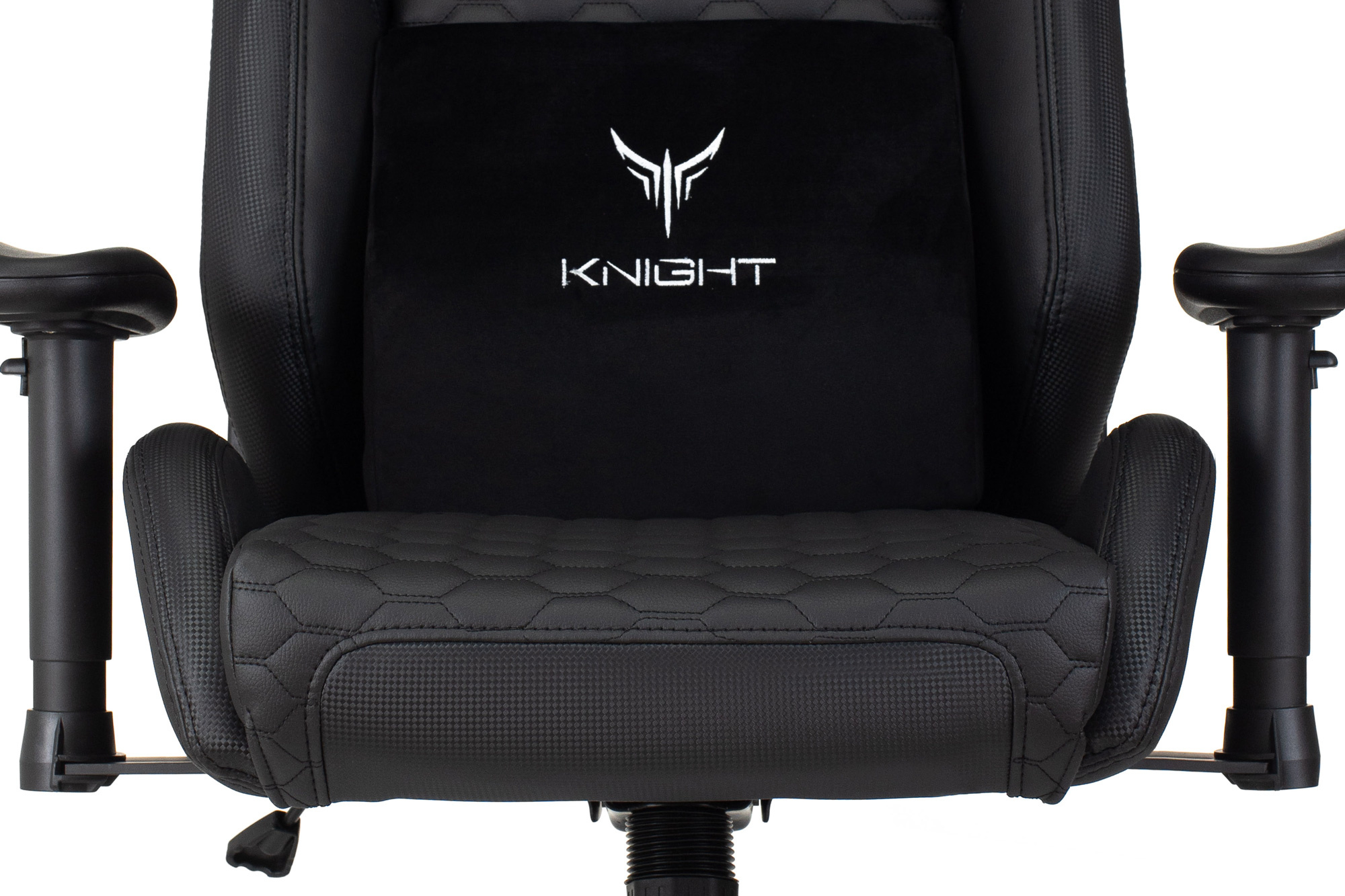 Кресло игровое Knight Neon, обивка: эко.кожа, цвет: черный, рисунок соты (KNIGHT NEON CARBON) от магазина Buro.store