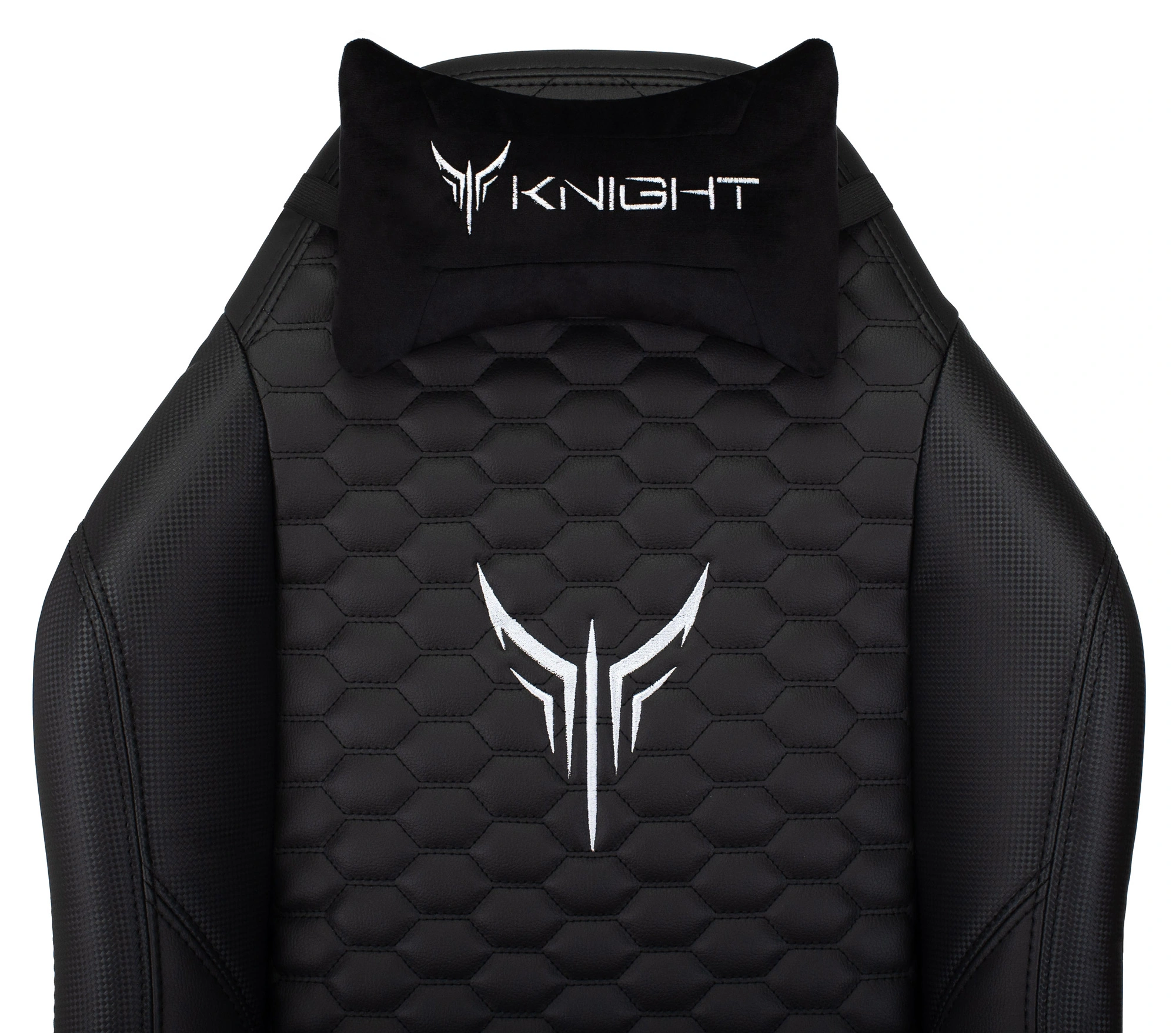 Кресло игровое Knight Neon, обивка: экокожа, цвет: черный, рисунок соты (KNIGHT NEON CARBON) от магазина Buro.store