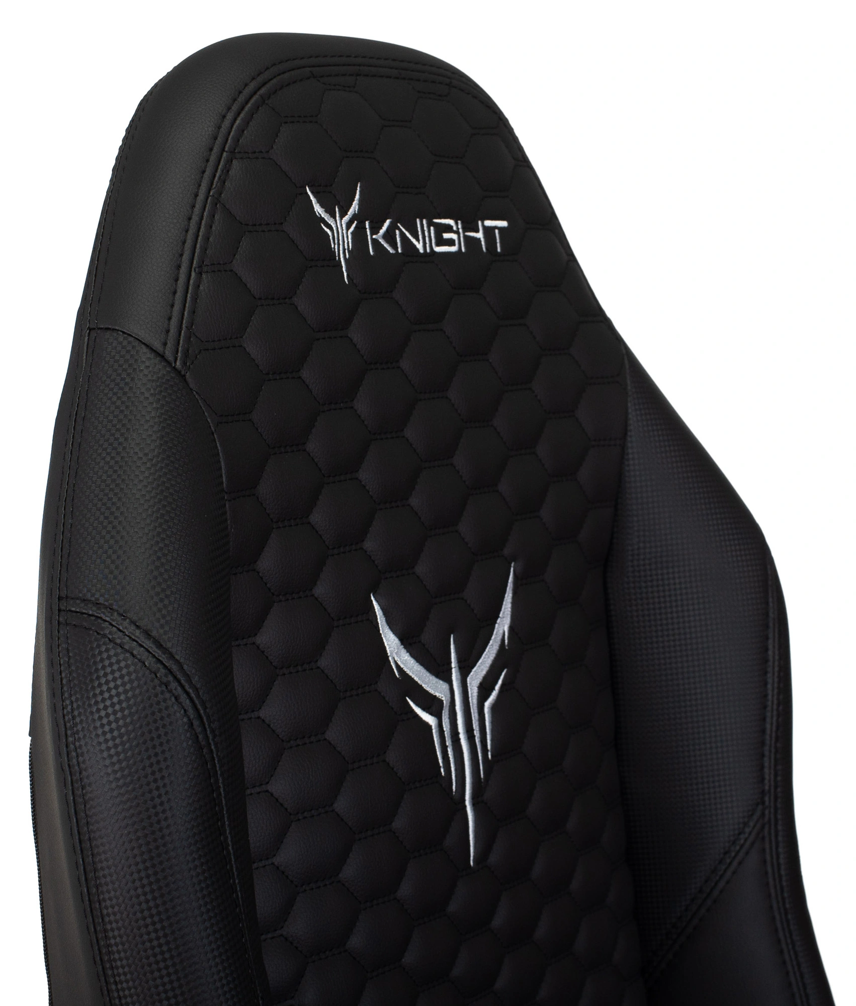 Кресло игровое Knight Neon, обивка: экокожа, цвет: черный, рисунок соты (KNIGHT NEON CARBON) от магазина Buro.store