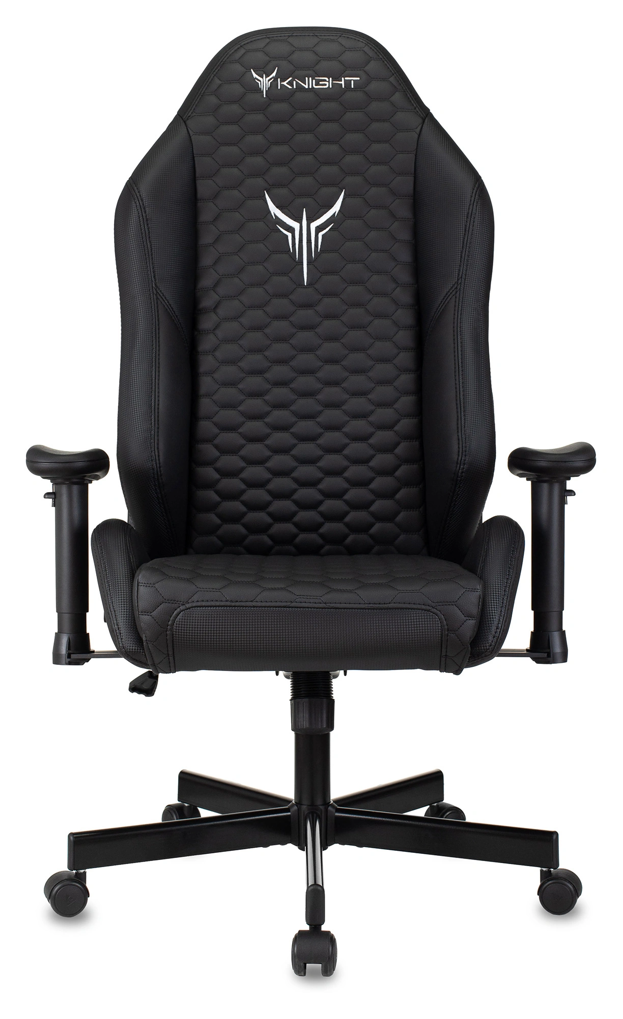 Кресло игровое Knight Neon, обивка: экокожа, цвет: черный, рисунок соты (KNIGHT NEON CARBON) от магазина Buro.store