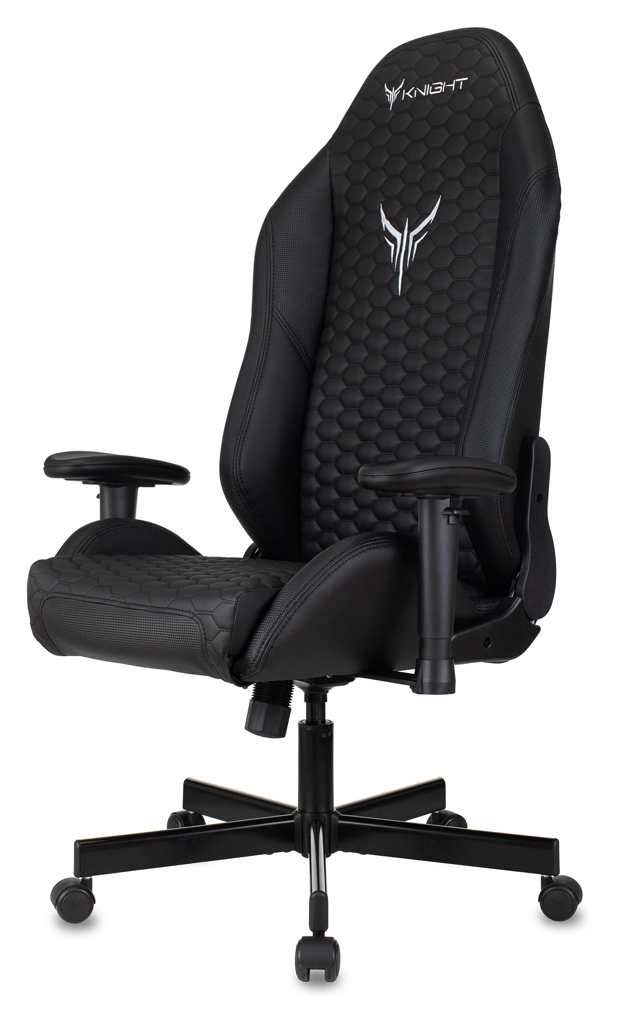 Кресло игровое Knight Neon, обивка: экокожа, цвет: черный, рисунок соты (KNIGHT NEON CARBON) от магазина Buro.store