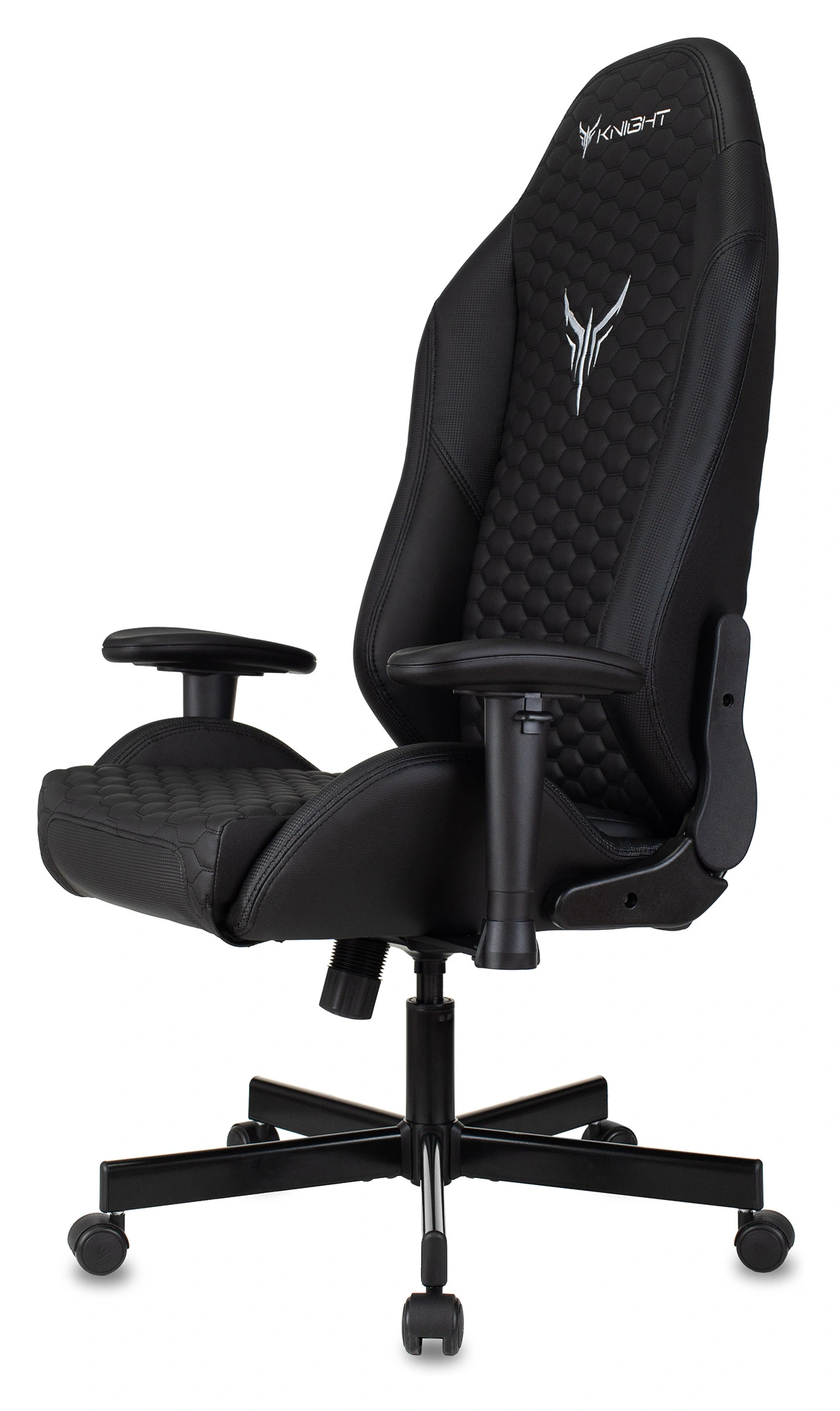 Кресло игровое Knight Neon, обивка: экокожа, цвет: черный, рисунок соты (KNIGHT NEON CARBON) от магазина Buro.store