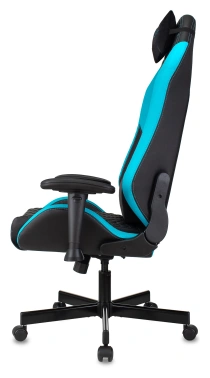 Кресло игровое Knight Neon, обивка: экокожа, цвет: черный/голубой, рисунок соты (KNIGHT NEON LBLUE)