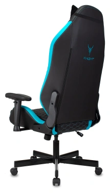 Кресло игровое Knight Neon, обивка: экокожа, цвет: черный/голубой, рисунок соты (KNIGHT NEON LBLUE)