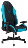 Кресло игровое Knight Neon, обивка: эко.кожа, цвет: черный/голубой, рисунок соты (KNIGHT NEON LBLUE) от магазина Buro.store