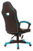 Кресло игровое Zombie GAME 16, обивка: эко.кожа/ткань, цвет: черный/голубой (ZOMBIE GAME 16 LBLUE) от магазина Buro.store