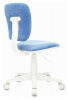 Кресло детское Бюрократ CH-W204NX, обивка: ткань, цвет: голубой (CH-W204NX/VELV86) от магазина Buro.store