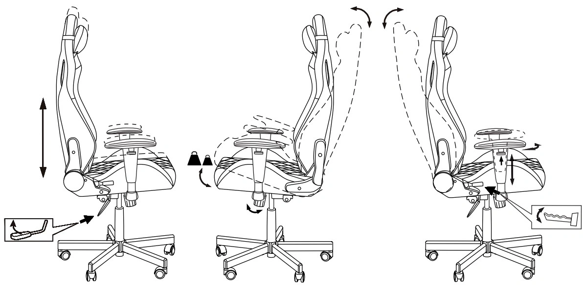 Кресло игровое Knight Outrider, обивка: ткань, цвет: черный (KNIGHT OUTRIDER LTD) от магазина Buro.store