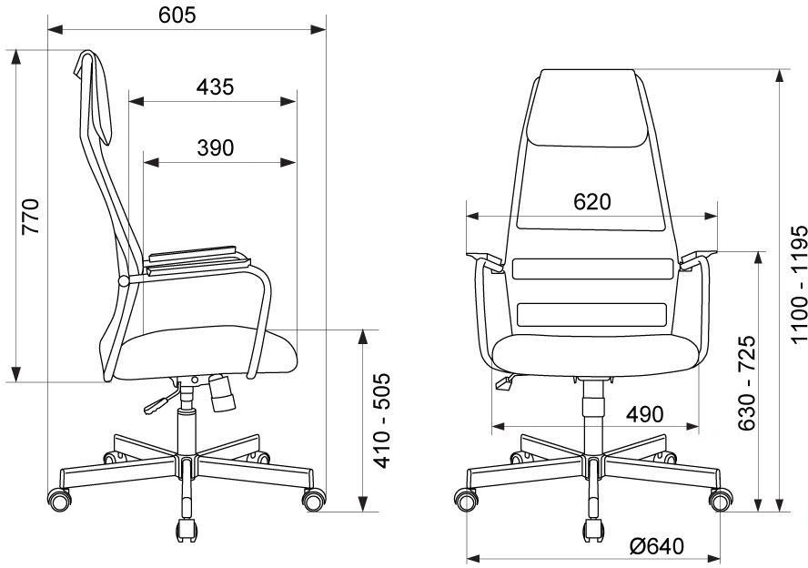 Кресло Бюрократ KB-5M, обивка: сетка/ткань, цвет: черный 3C11 (KB-5M/SL/BLACK) от магазина Buro.store