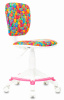 Кресло детское Бюрократ CH-W204/F, обивка: ткань, цвет: мультиколор, рисунок алфавит (CH-W204/F/ALPHABET) от магазина Buro.store