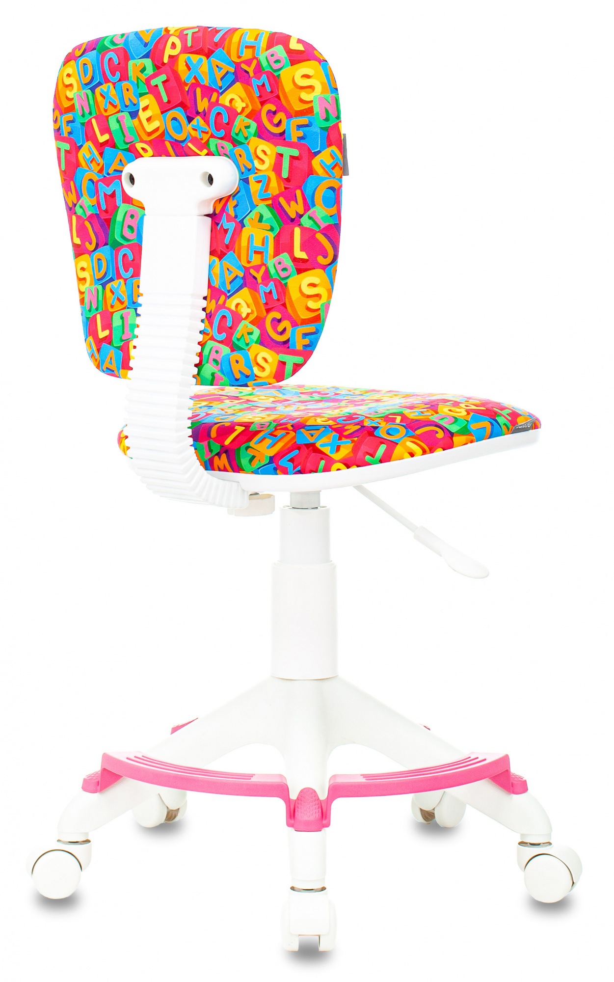 Кресло детское Бюрократ CH-W204/F, обивка: ткань, цвет: мультиколор, рисунок алфавит (CH-W204/F/ALPHABET) от магазина Buro.store