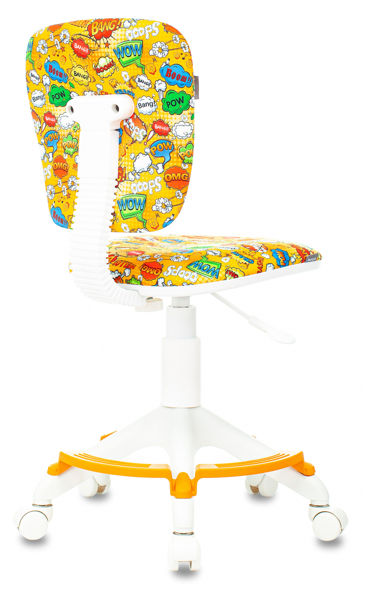 Кресло детское Бюрократ CH-W204/F, обивка: ткань, цвет: оранжевый, рисунок бэнг (CH-W204/F/BANG) от магазина Buro.store
